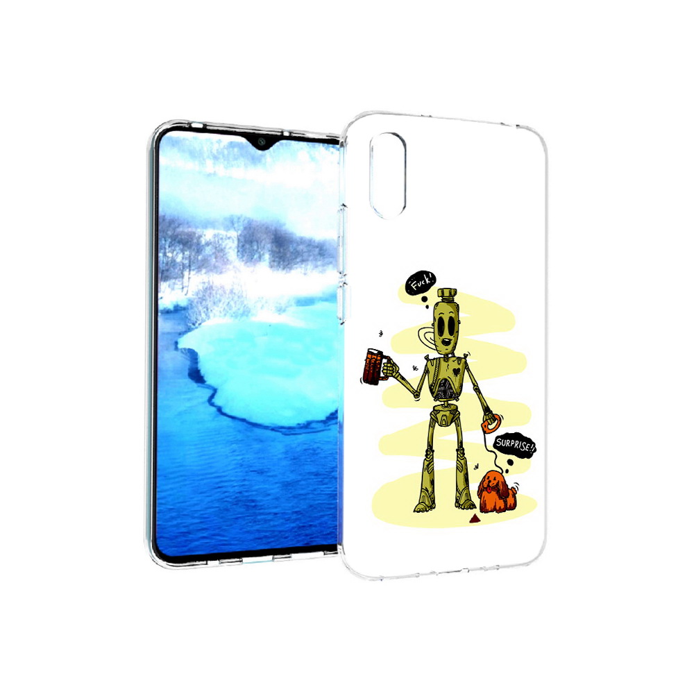 

Чехол MyPads Tocco для Xiaomi Redmi 9A прикольный робот (PT151022.270.557), Прозрачный, Tocco