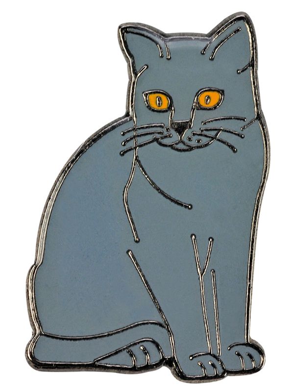 Значок металлический BLUE BUG Кошка Британская 15х23мм