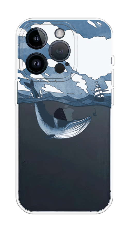 

Чехол на Apple iPhone 15 Pro "Большой кит", Синий, 15750-1