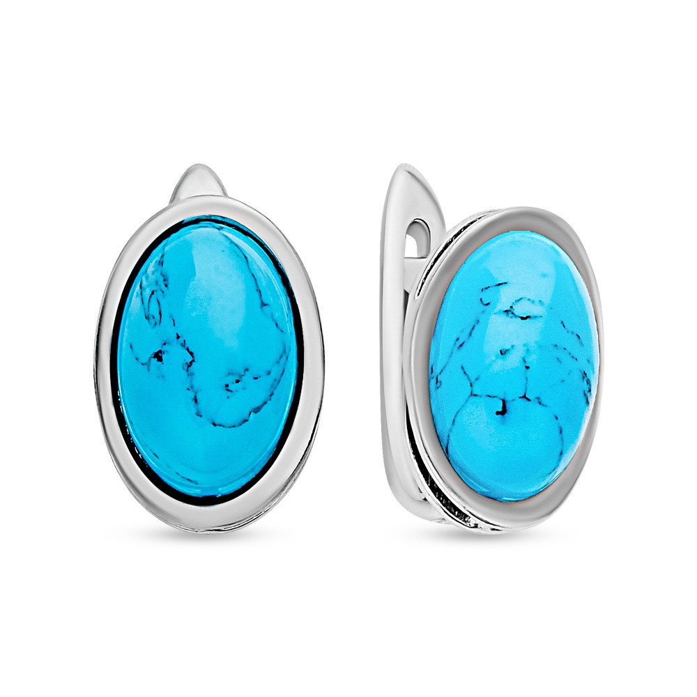 

Серьги из серебра 585Gold 702010097, бирюза, 702010097