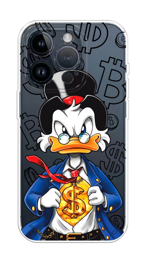 

Чехол на Apple iPhone 15 Pro "Scrooge Goldman", Черный;белый;синий, 15750-1