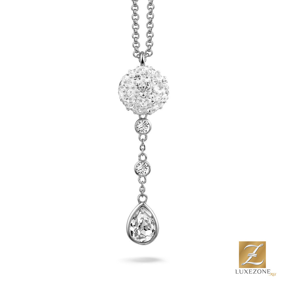 Колье из серебра 43 см Phantasya S1222 03 RH, swarovski