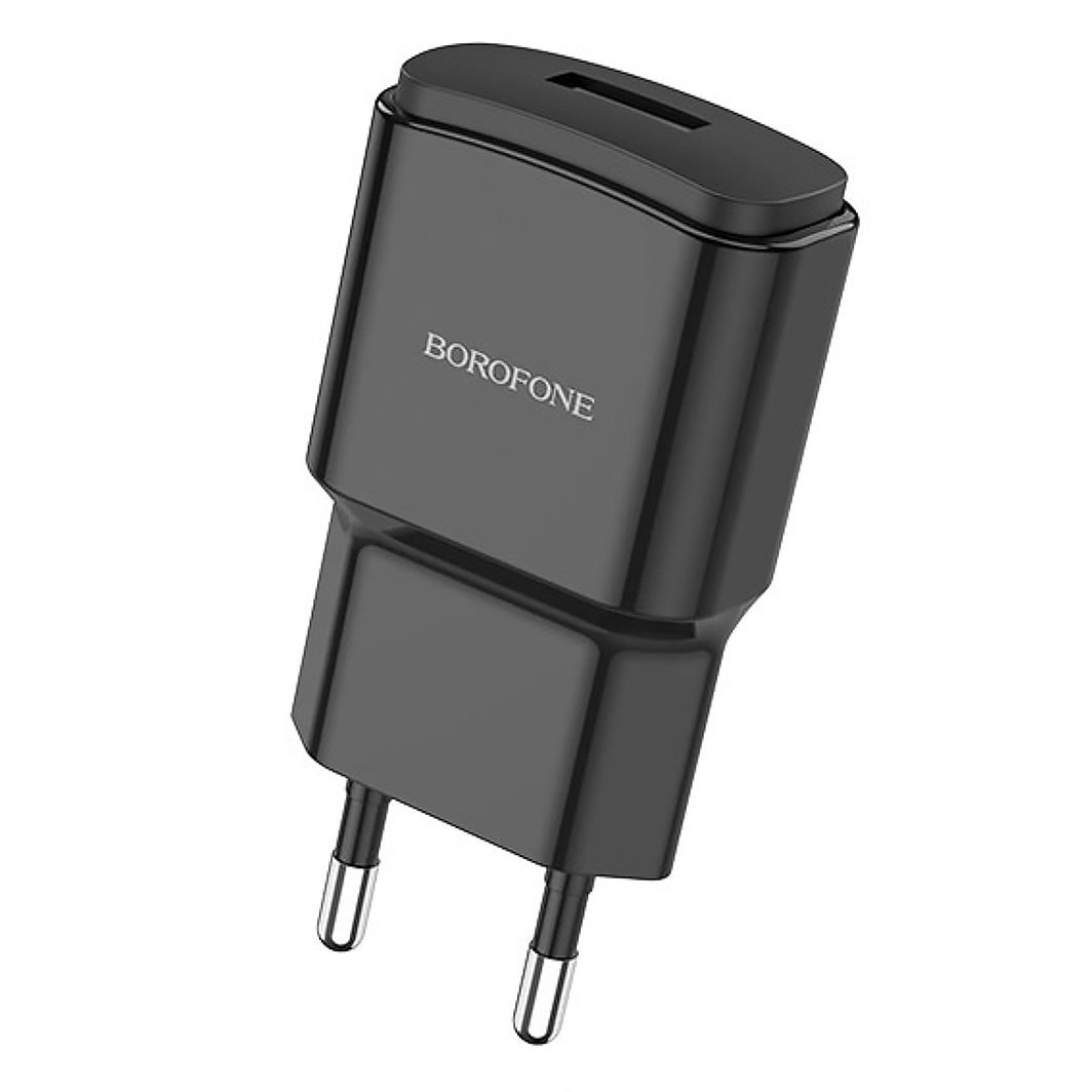 

Сетевое зарядное устройство Borofone BA48A 1xUSB 2 А черный, BA48A