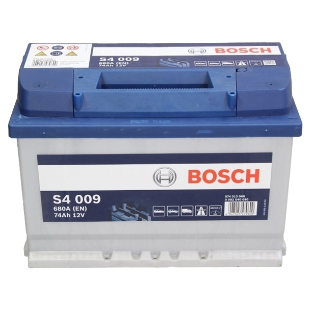 фото Аккумулятор bosch silver 74 а/ч обратная r+ 278x175x190 en680 а