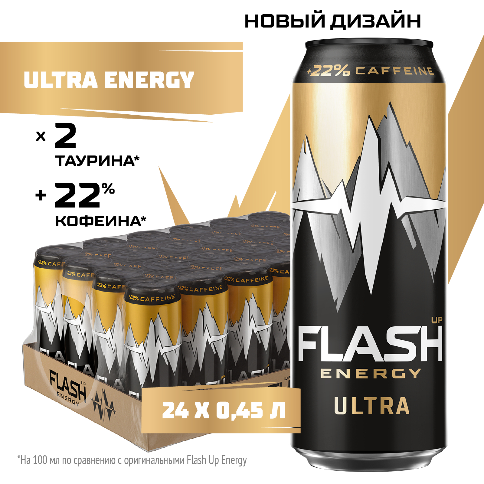 Энергетический напиток Flash Up Ultra Energy 24 шт x 045 л банка 2640₽