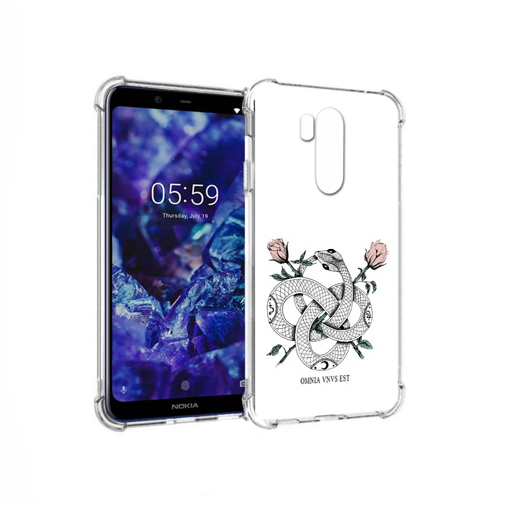 

Чехол MyPads Tocco для Nokia X7 нарисованная змея абстракция (PT123767.122.502), Прозрачный, Tocco