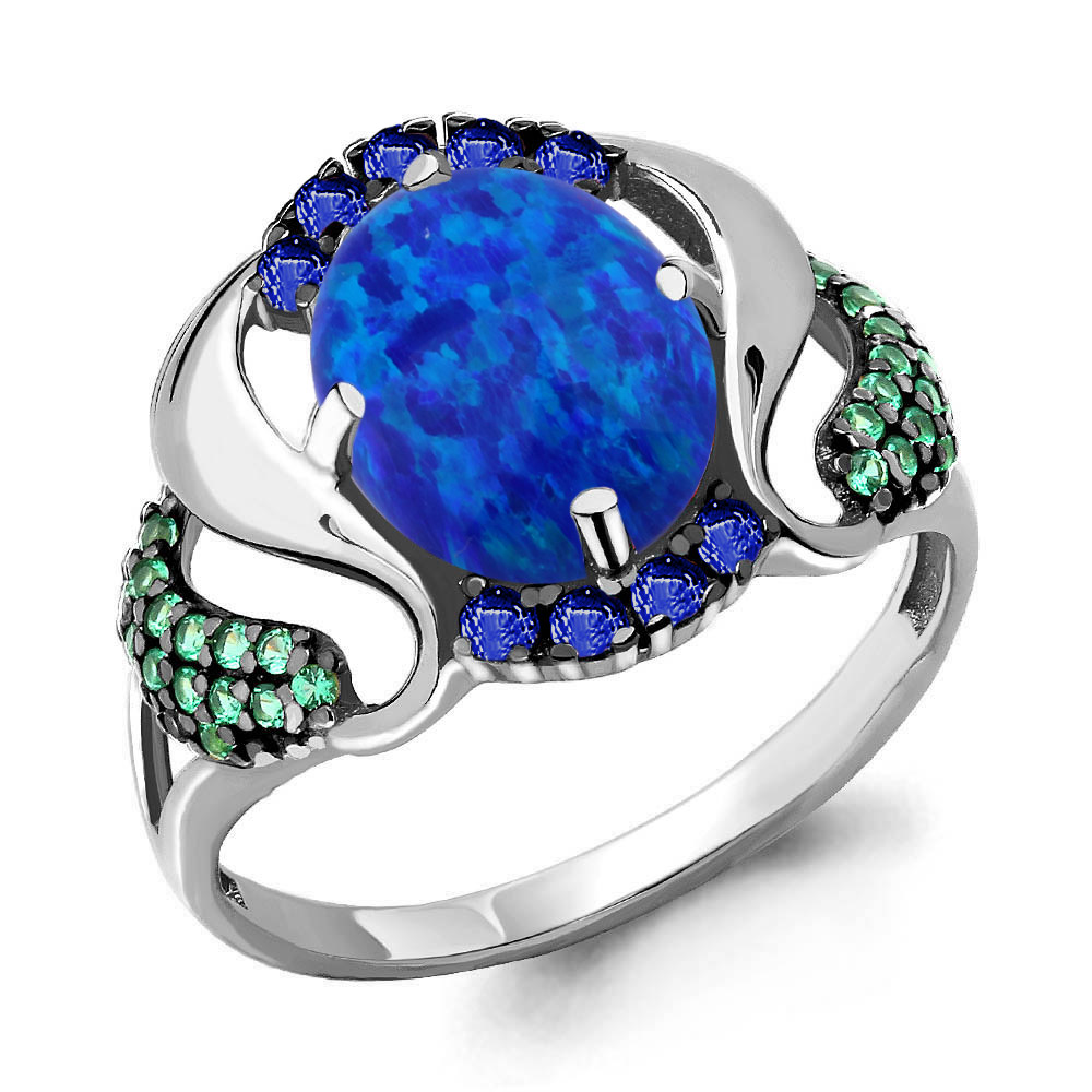 

Кольцо из серебра с сапфиром р.  Aquamarine 6599495ГБ_925_р, 6599495ГБ_925_р