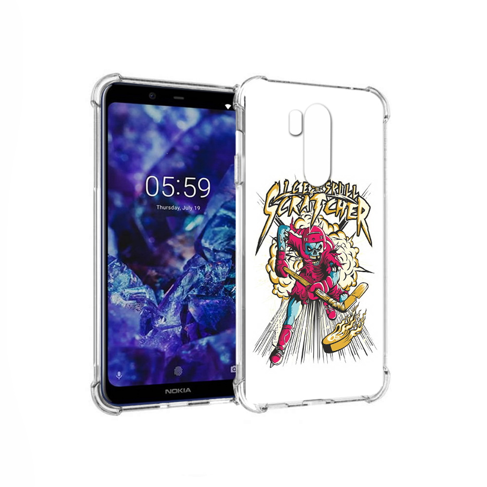 

Чехол MyPads Tocco для Nokia X7 нарисованный скелет хоккеист (PT123767.122.514), Прозрачный, Tocco