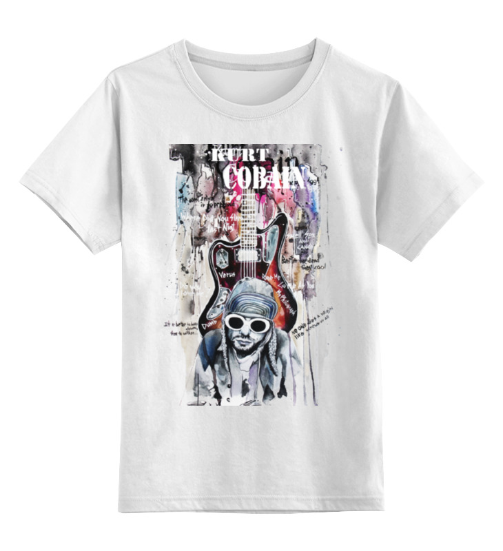 

Футболка детская Printio Kurt cobain цв. белый р. 128, Kurt cobain
