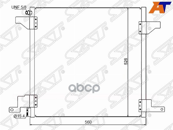 

SAT ST-MB05-394-A0 Радиатор кондиционера MERCEDES M-CLASS W163 2.3/3.2/4.3 98-04 1шт