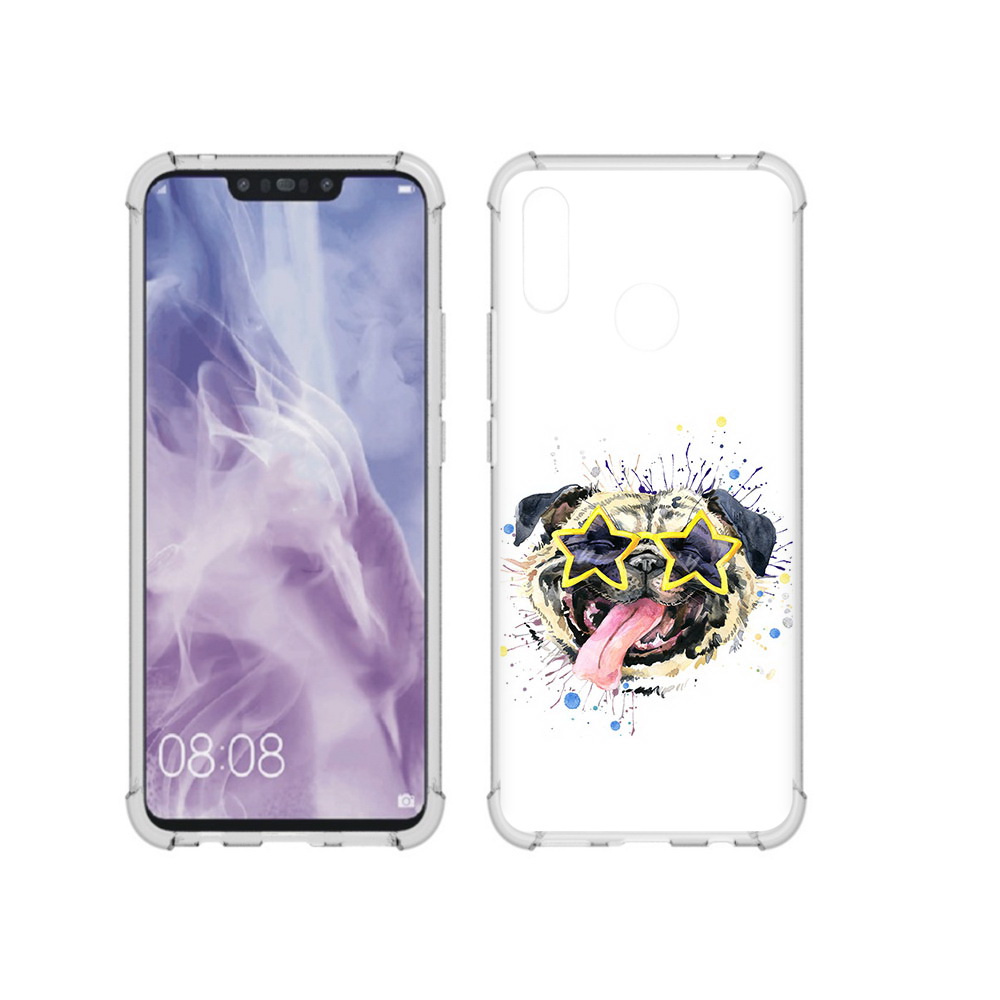 

Чехол MyPads Tocco для Huawei Nova 3i мопс боксер (PT227100.63.482), Прозрачный, Tocco