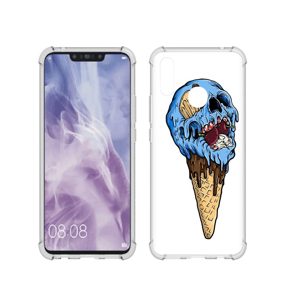 

Чехол MyPads Tocco для Huawei Nova 3i мороженное череп (PT227100.63.484), Прозрачный, Tocco