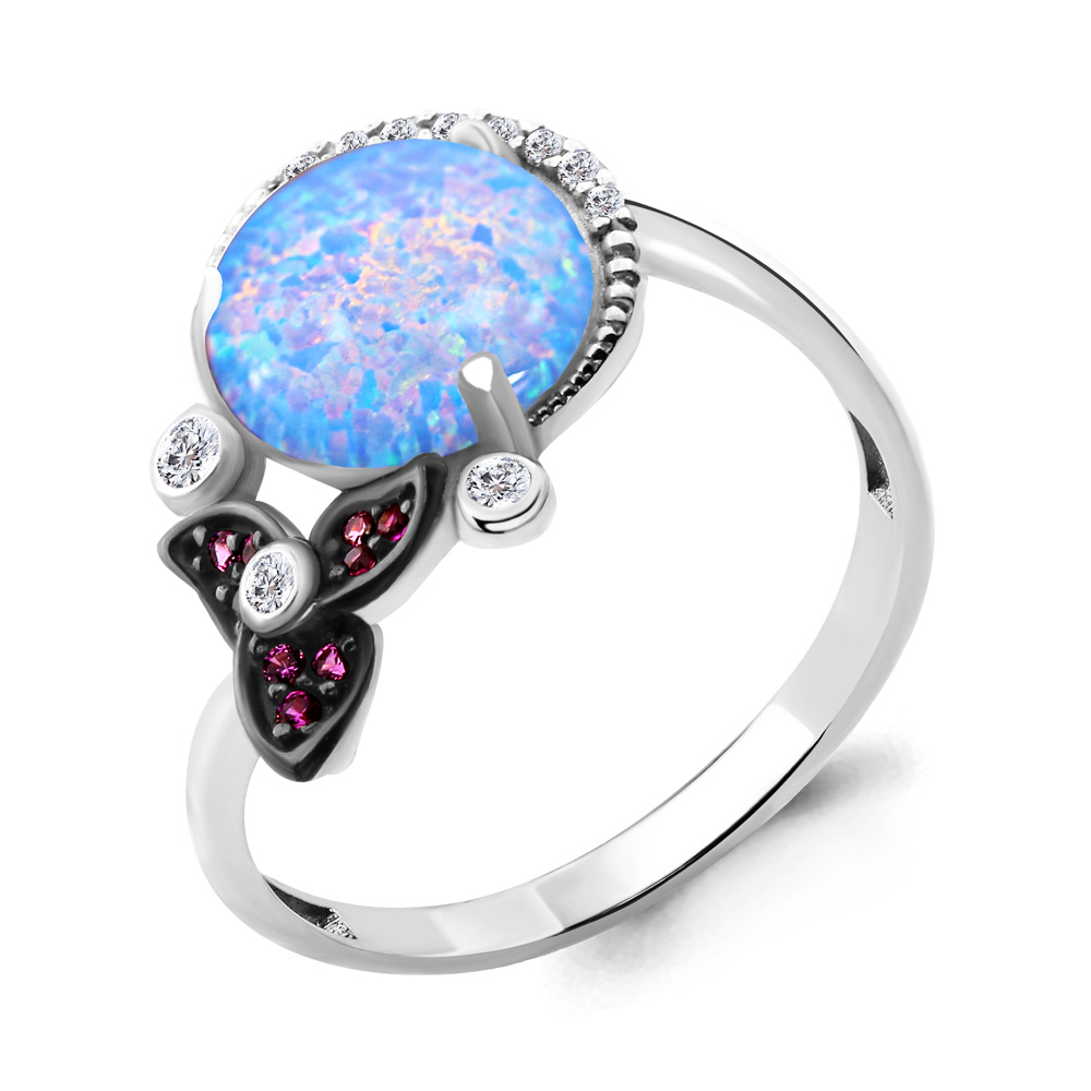 

Кольцо из серебра с опалом р. , Aquamarine 6599697В_925_р, 6599697В_925_р