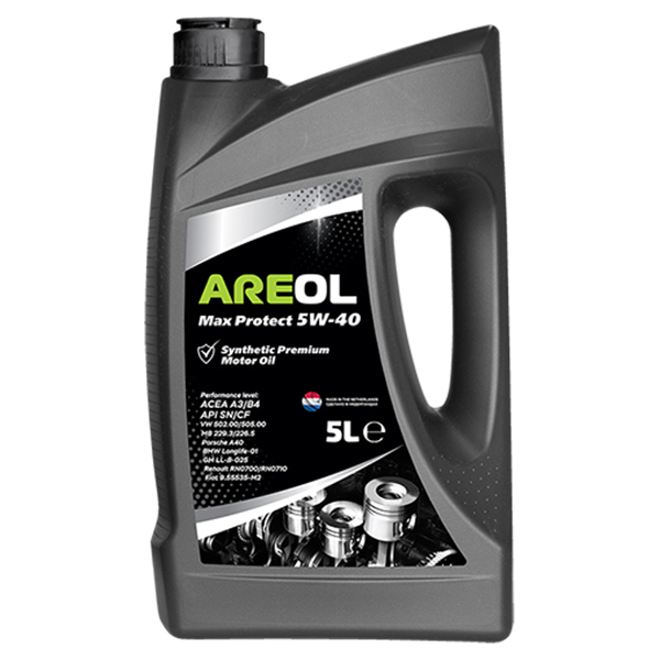 фото Areol max protect 5w40 (5l)_моторное масло! синт.\ acea a3/b4, api sn/cf, vw 502.00/505.00