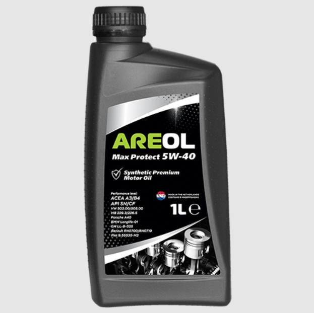 фото Areol max protect 5w-40 (1l)_моторное масло! синт.\ acea a3/b4, api sn/cf, vw 502.00/505.0