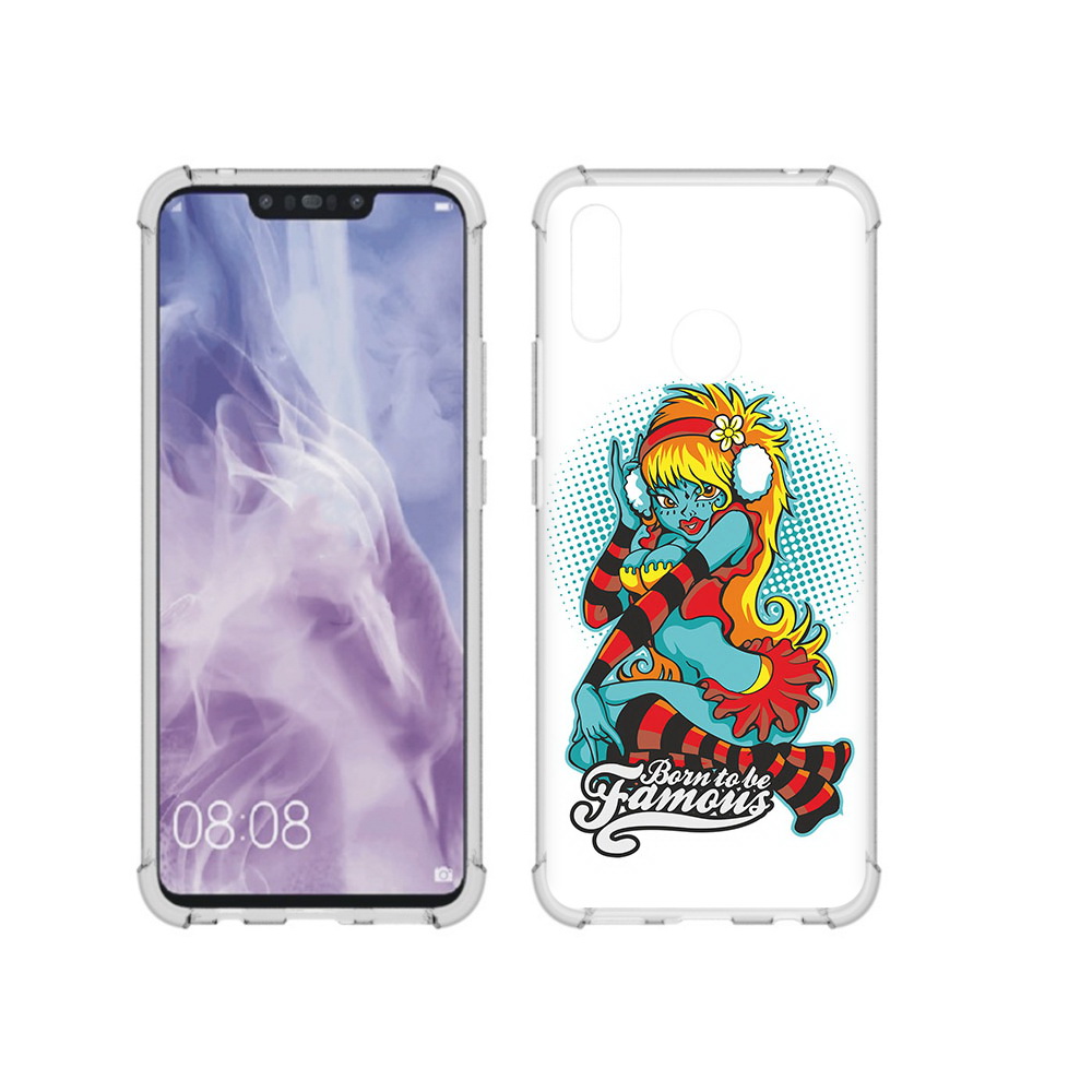 

Чехол MyPads Tocco для Huawei Nova 3i нарисованная девушка в наушниках (PT227100.63.498), Прозрачный, Tocco