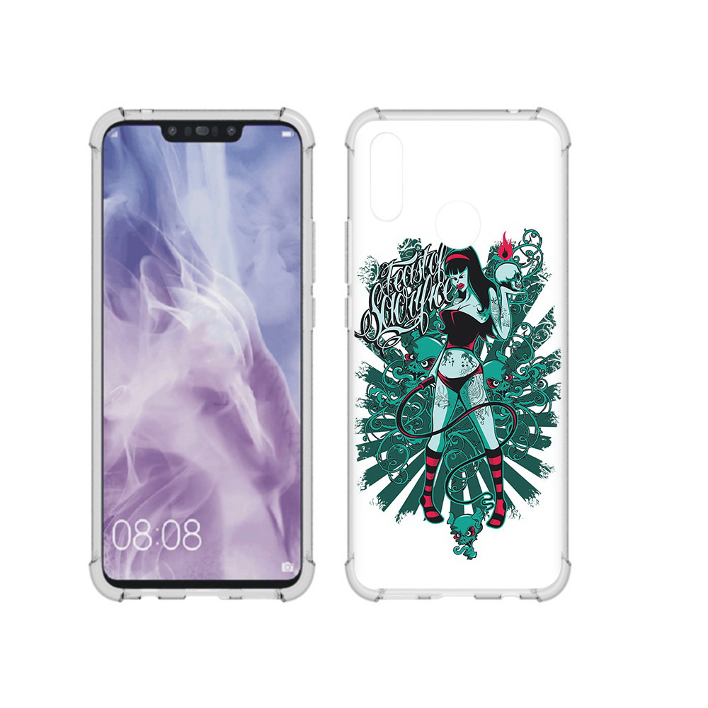 Чехол MyPads Tocco для Huawei Nova 3i нарисованная девушка в татуировках (PT227100.63.499)