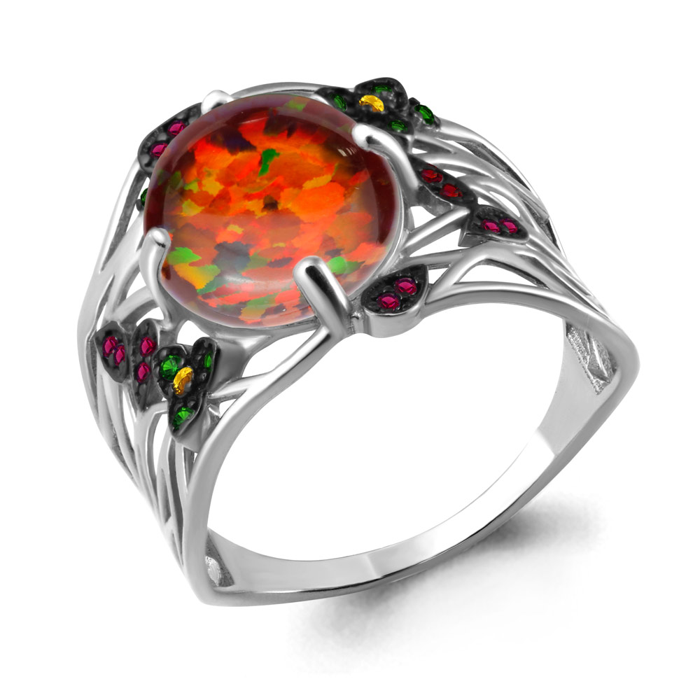 

Кольцо из серебра с изумрудом р. , Aquamarine 6599787ВГЕ_925_р, 6599787ВГЕ_925_р
