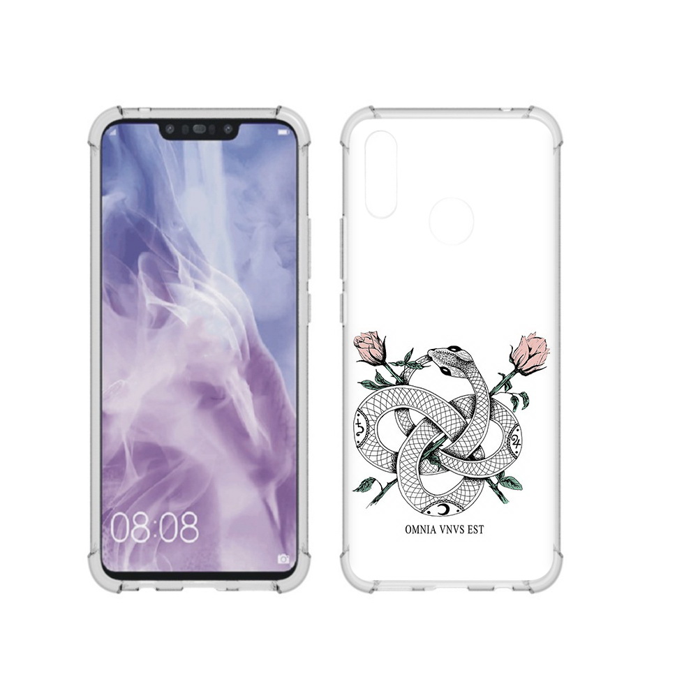 

Чехол MyPads Tocco для Huawei Nova 3i нарисованная змея абстракция (PT227100.63.502), Прозрачный, Tocco