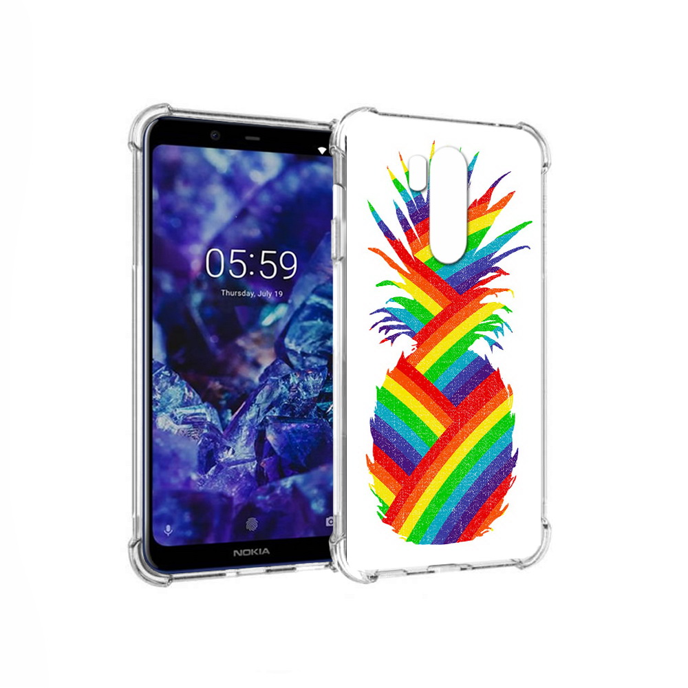 

Чехол MyPads Tocco для Nokia X7 радужный ананас (PT123767.122.566), Прозрачный, Tocco