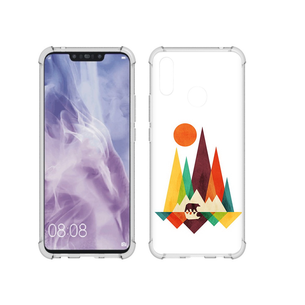 

Чехол MyPads Tocco для Huawei Nova 3i нарисованные горы с медведем (PT227100.63.506), Прозрачный, Tocco