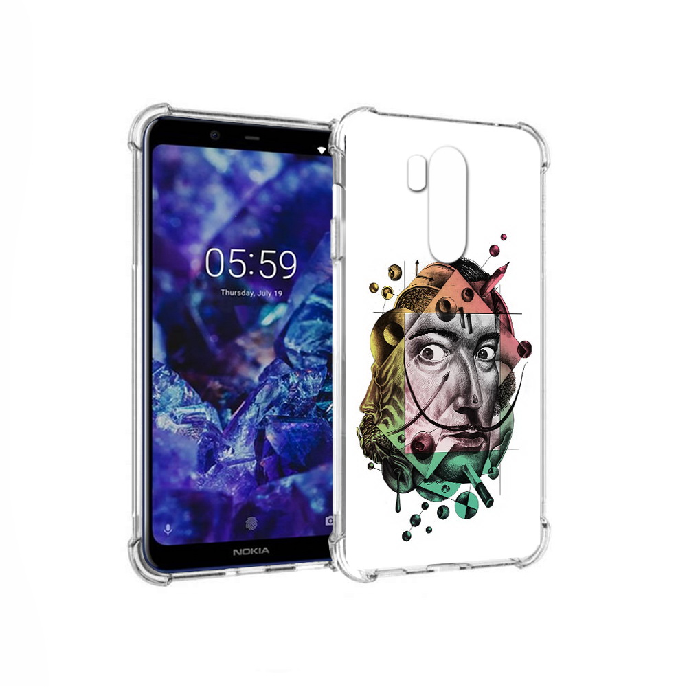 

Чехол MyPads Tocco для Nokia X7 разноцветное лицо абстракция (PT123767.122.570), Прозрачный, Tocco