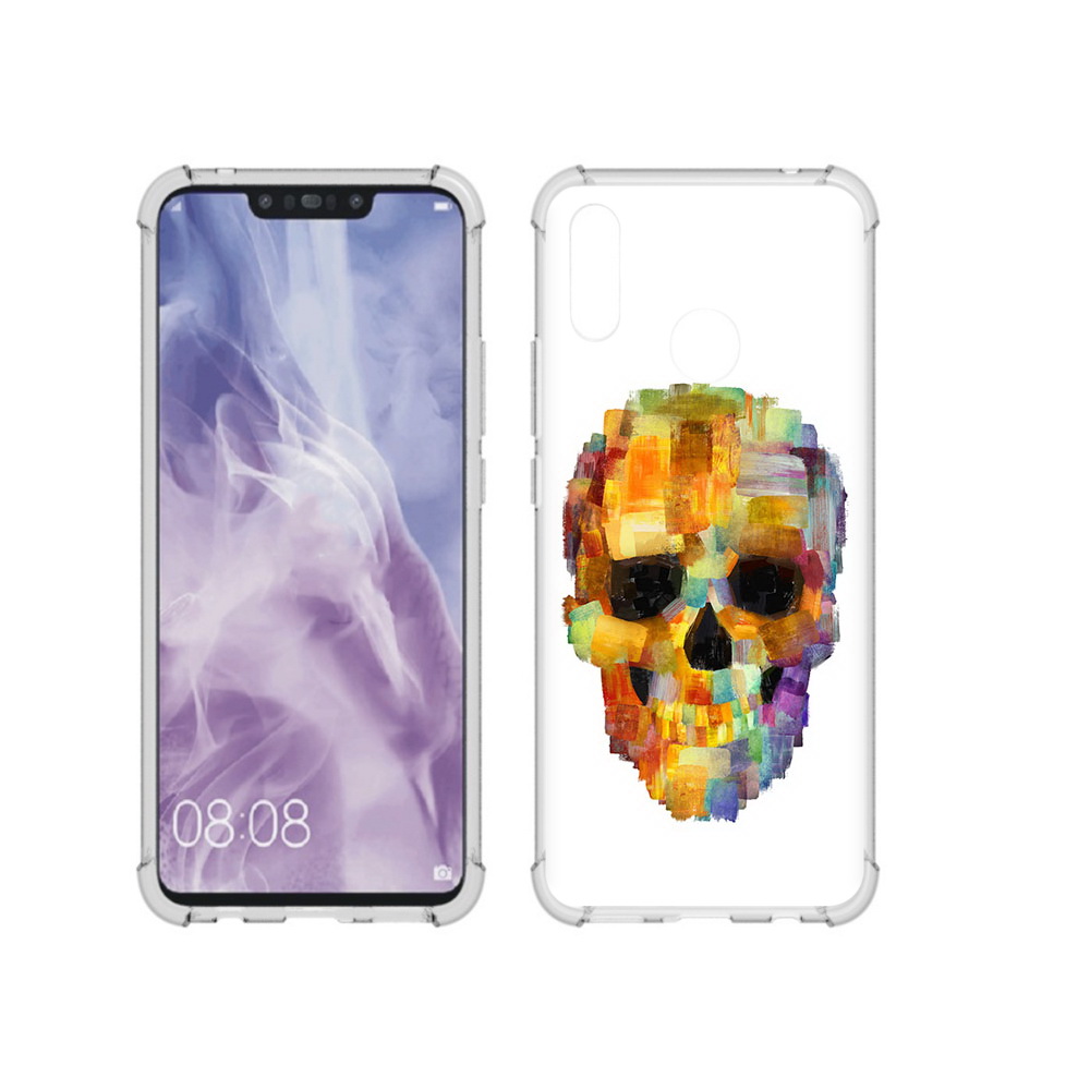 

Чехол MyPads Tocco для Huawei Nova 3i нарисованный череп (PT227100.63.516), Прозрачный, Tocco