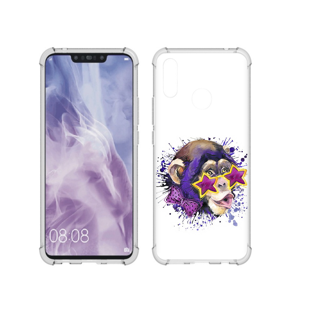 

Чехол MyPads Tocco для Huawei Nova 3i обезьяна в очках (PT227100.63.524), Прозрачный, Tocco