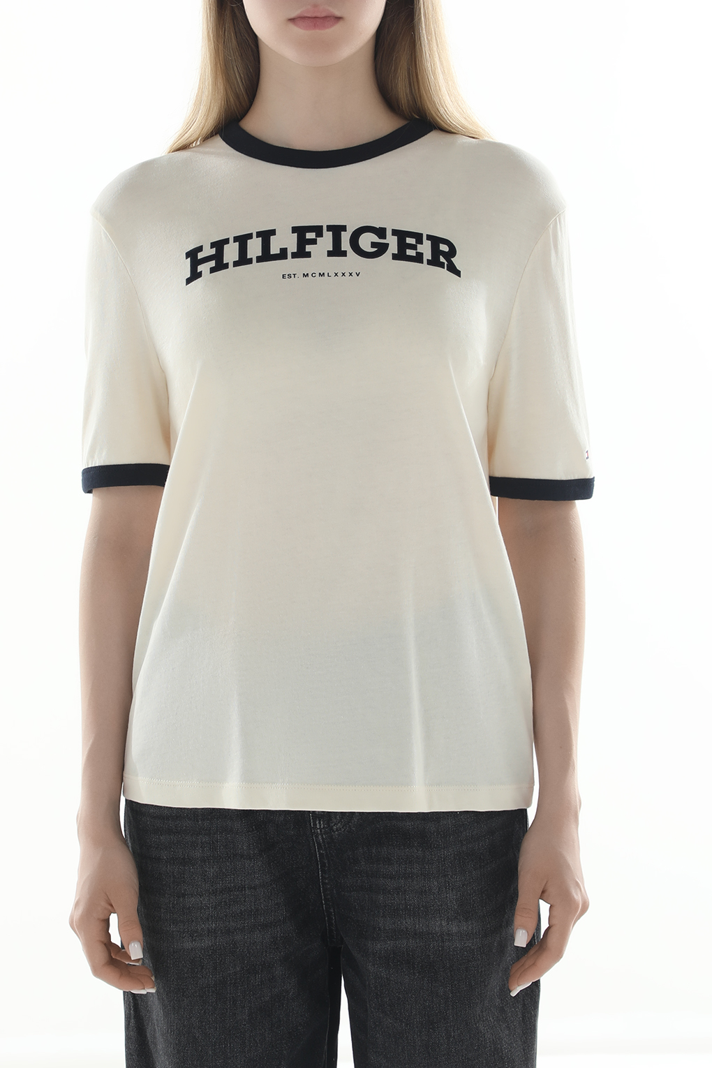 

Футболка женская Tommy Hilfiger WW0WW41208 белая XS, Белый, WW0WW41208