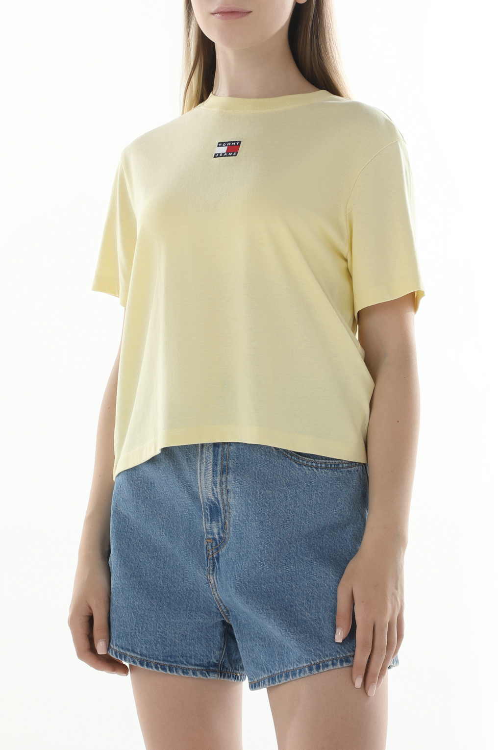 

Футболка женская Tommy Jeans DW0DW17391 желтая L, Желтый, DW0DW17391