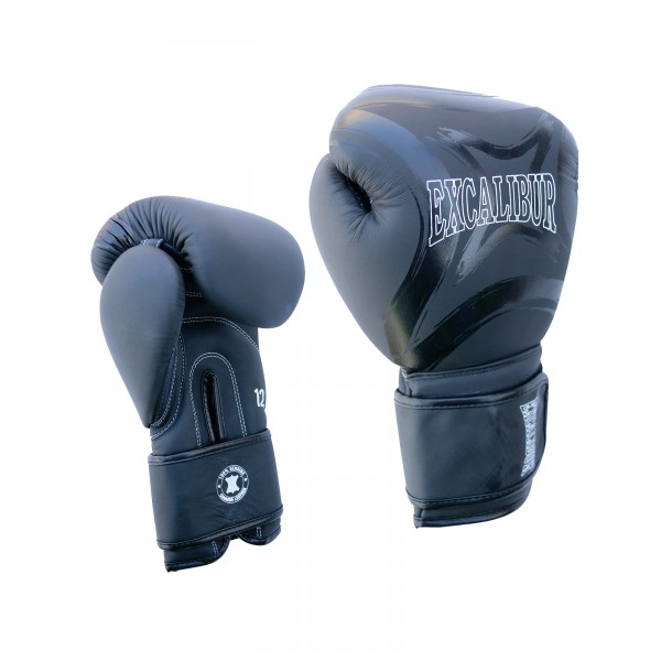 Боксерские перчатки Excalibur 8046/01 черные/белые, 16 унций