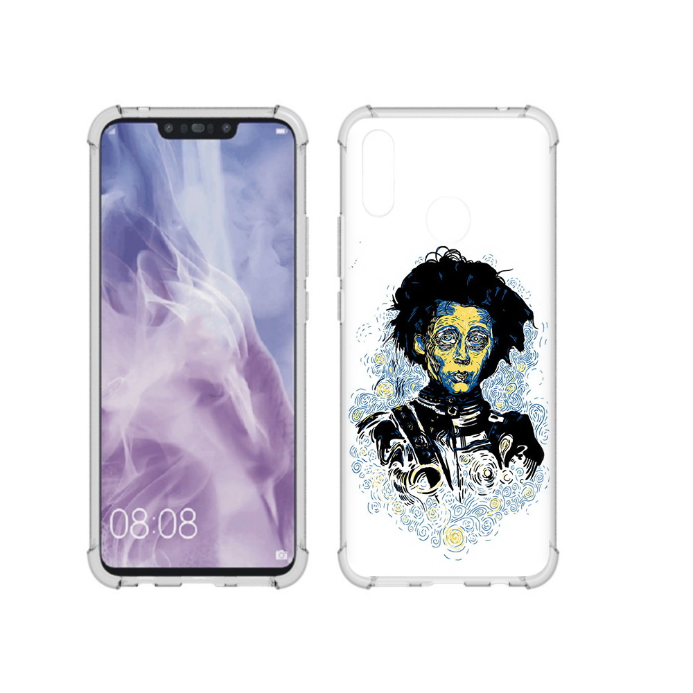 

Чехол MyPads Tocco для Huawei Nova 3i парень черно-белый абстракция (PT227100.63.535), Прозрачный, Tocco