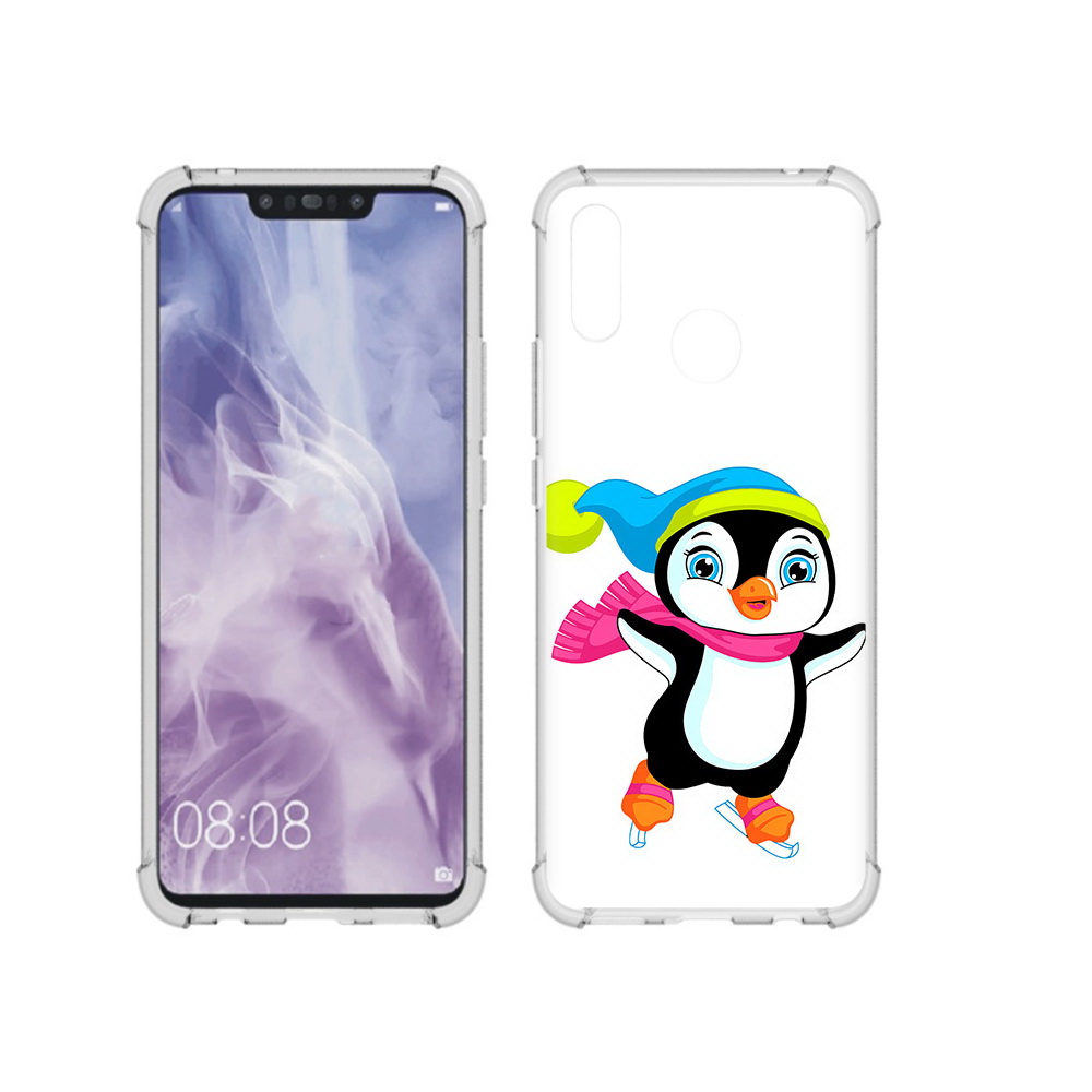 

Чехол MyPads Tocco для Huawei Nova 3i пингвин на коньках (PT227100.63.540), Прозрачный, Tocco