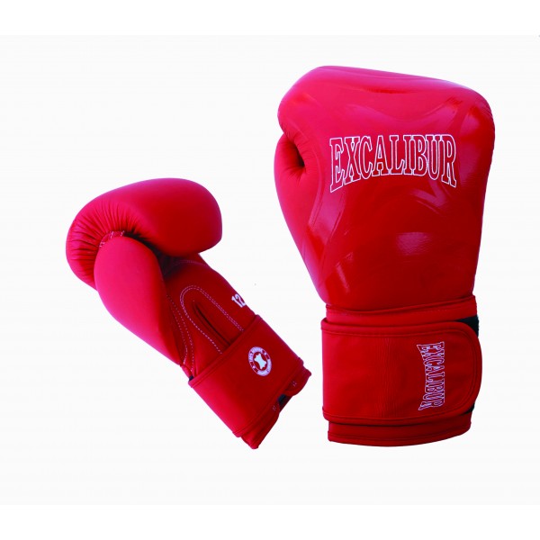 фото Боксерские перчатки excalibur 8046/02 красные/белые 16 унций