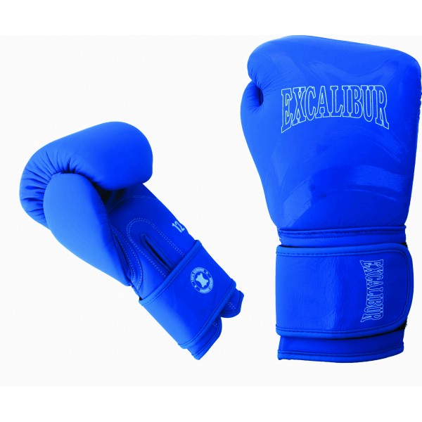 фото Боксерские перчатки excalibur 8046/03 синие/белые 14 унций