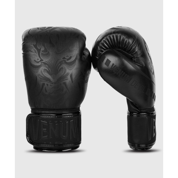 фото Боксерские перчатки venum devil черные 16 унций