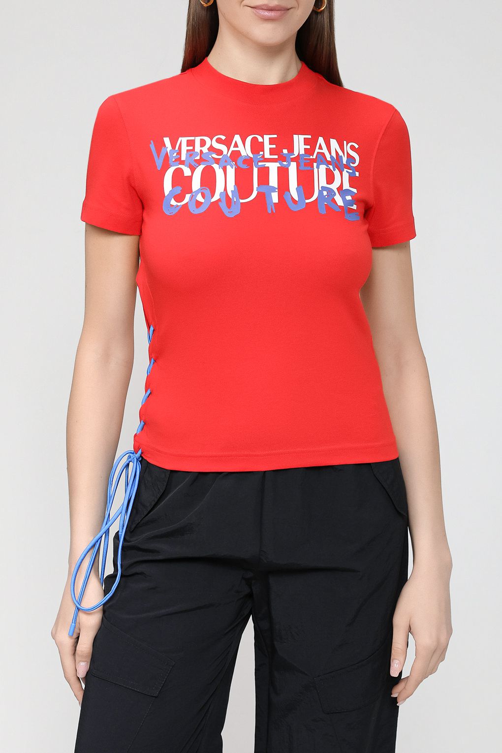 Футболка женская Versace Jeans Couture 74HAHF02 красная M