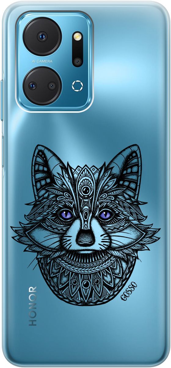 

Силиконовый чехол на Honor X7a с 3D принтом "Grand Raccoon" прозрачный, Прозрачный;синий, 159388