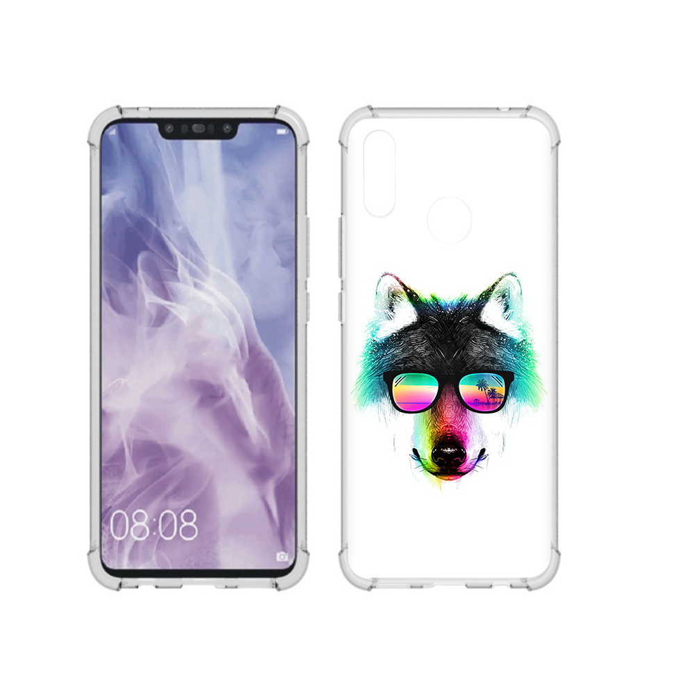 

Чехол MyPads Tocco для Huawei Nova 3i радужный волк (PT227100.63.567), Прозрачный, Tocco