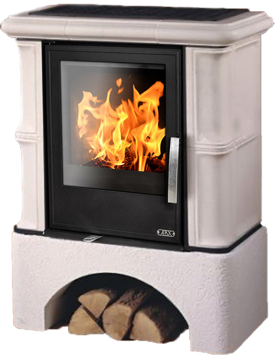 Дровяная печь ABX BAVARIA KI белый цоколь, ахорн