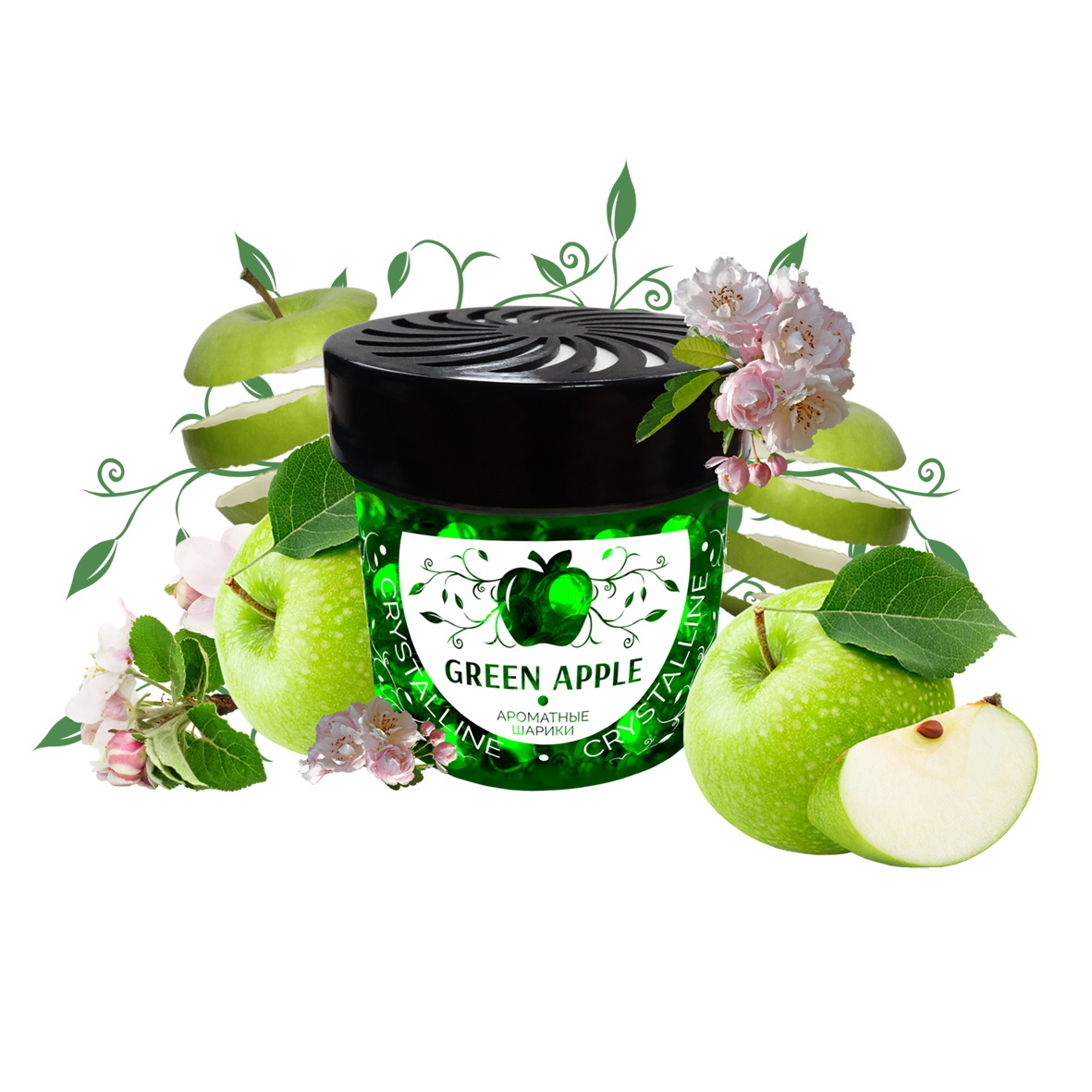 

Ароматизатор в машину Fouette CR-08 Green Apple, Прозрачный