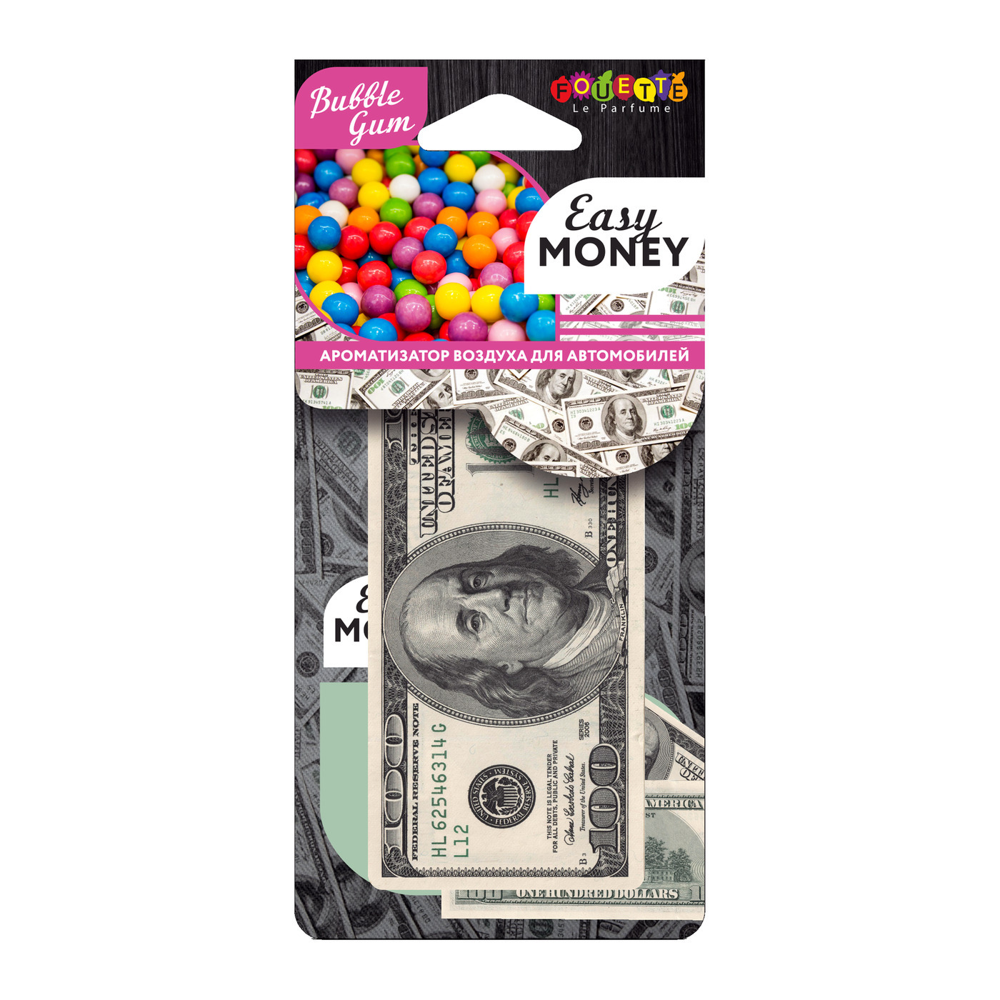 Ароматизатор в машину Fouette EMN-02 100 Bubble Gum Easy Money