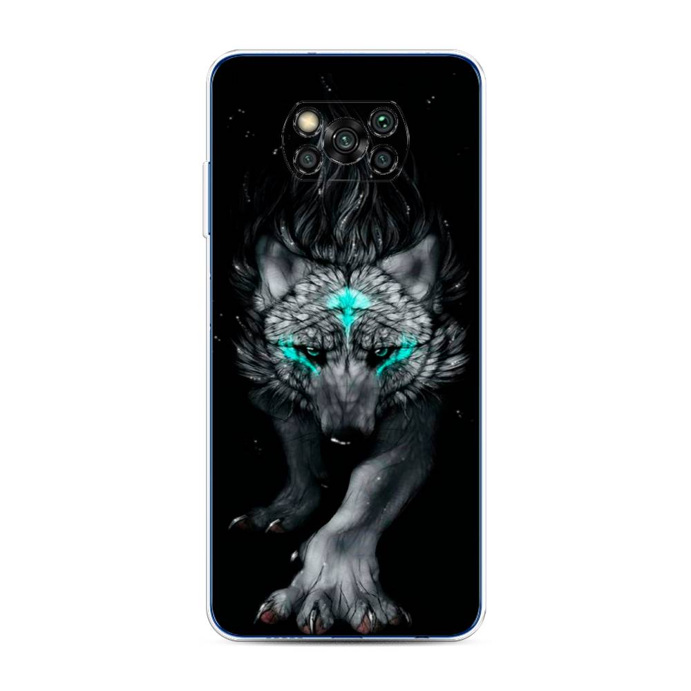фото Чехол awog "волшебный волк" для xiaomi poco x3 nfc
