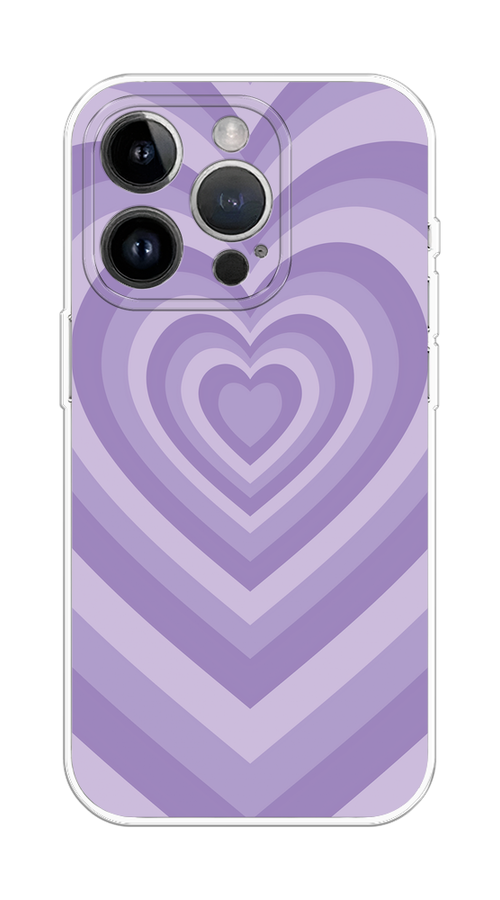 

Чехол на Apple iPhone 15 Pro Max "Violet heart latte", Фиолетовый, 15850-1
