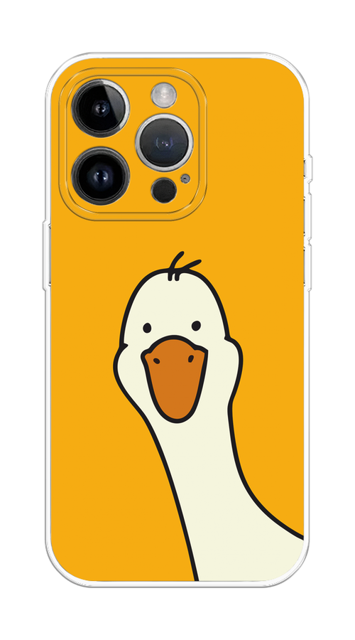 

Чехол на Apple iPhone 15 Pro Max "Утка на желтом фоне", Желтый;красный, 15850-1