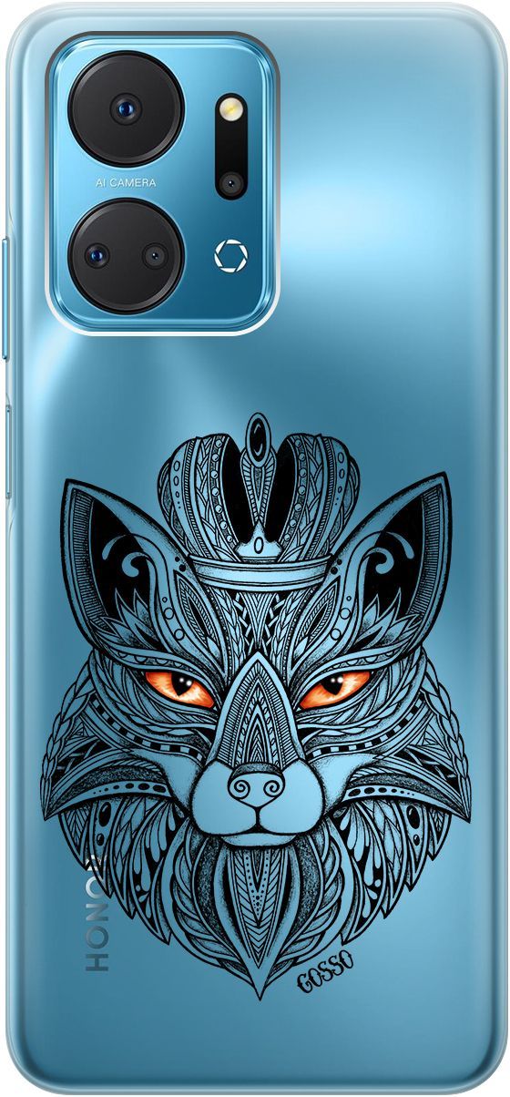 

Силиконовый чехол на Honor X7a с 3D принтом "Fox Queen" прозрачный, Прозрачный;серый, 159388
