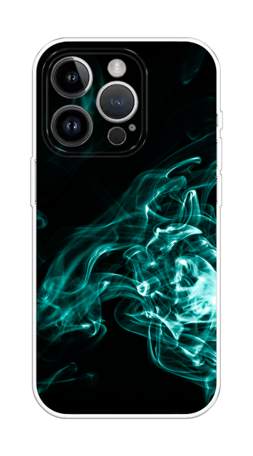 

Чехол на Apple iPhone 15 Pro Max "Дым", Бирюзовый;черный;голубой, 15850-1