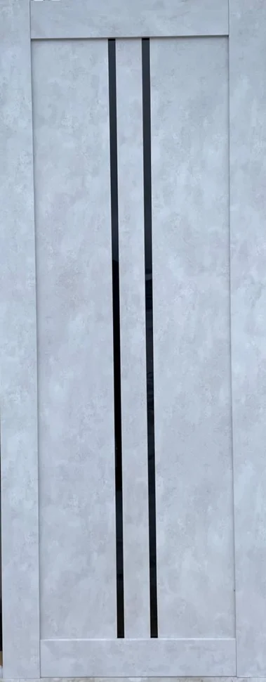 фото Дверь терри №111 лофт светлый, частичное стекло 80, еврошпон