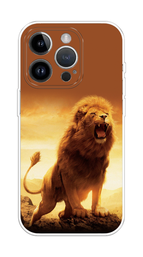 

Чехол на Apple iPhone 15 Pro Max "Львиный рык", Коричневый;желтый;оранжевый, 15850-1