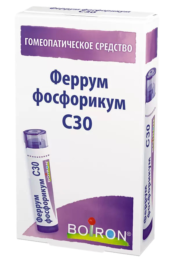 Феррум фосфорикум C30 гранулы гомеопатические 4 г